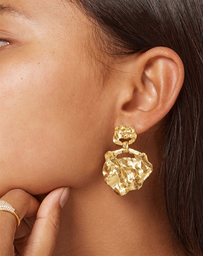 Enamel Copenhagen - Windy Large Øreringe - Guldfarvet